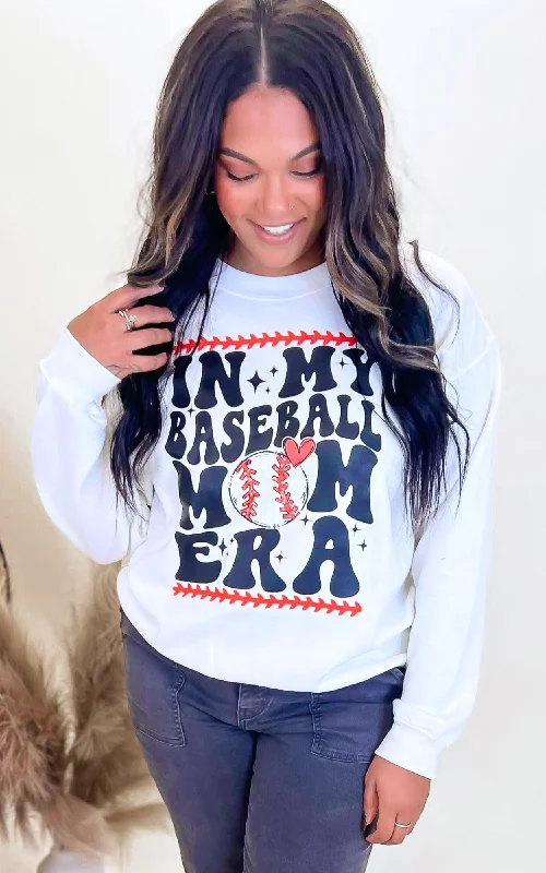 In My Baseball Mom Era Graphic Crewneck Sweatshirt Vacation