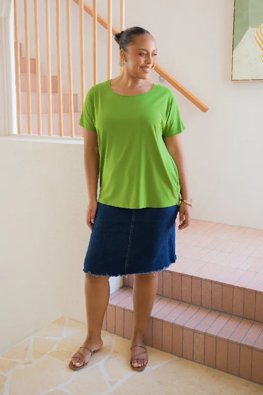 Destiny Top | Cucumber Martini Polished Women's Silk