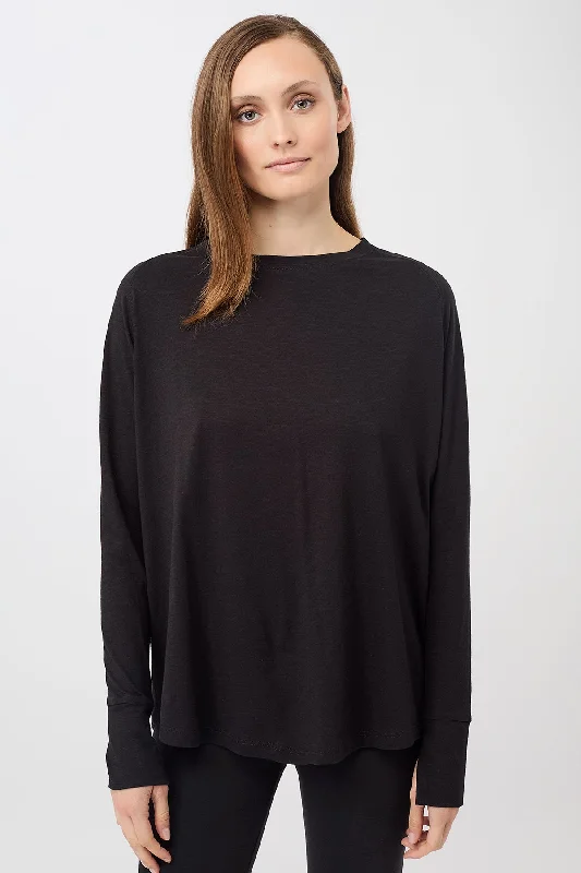 Active Longsleeve (Black), GOTS Monochromatic Office Style