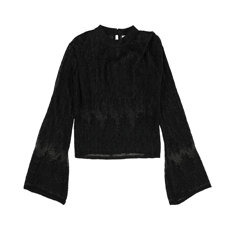 Bar Iii Womens Pleated Knit Blouse Monochromatic All - in - one