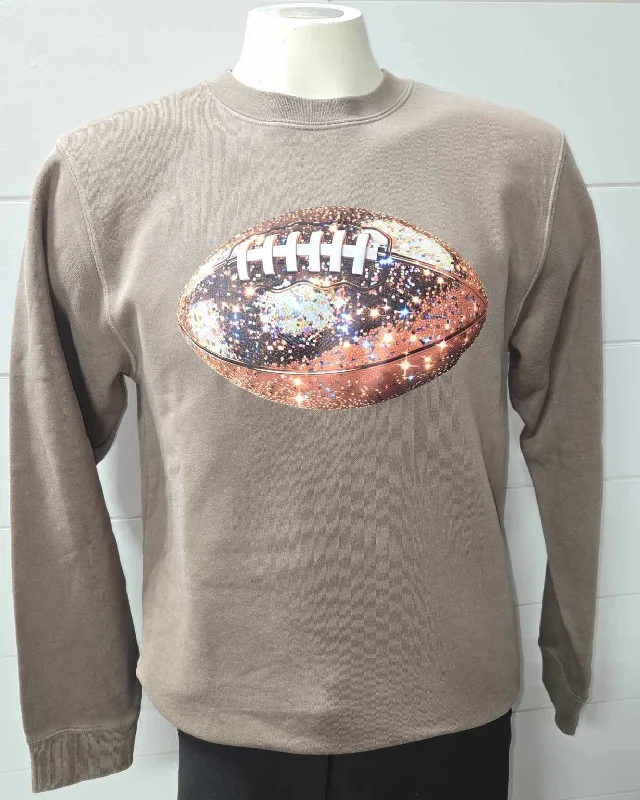 Sparkle Football Pigment Dyed Graphic Sweatshirt Classic Women's Tweed