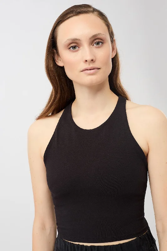 Cross Top (Black), GOTS Refined Women's Velvet