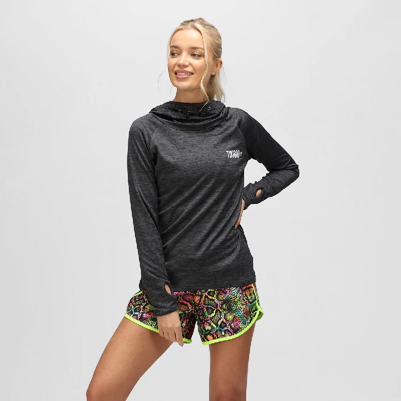 Black Slate Cowl Neck Hoodie purpose