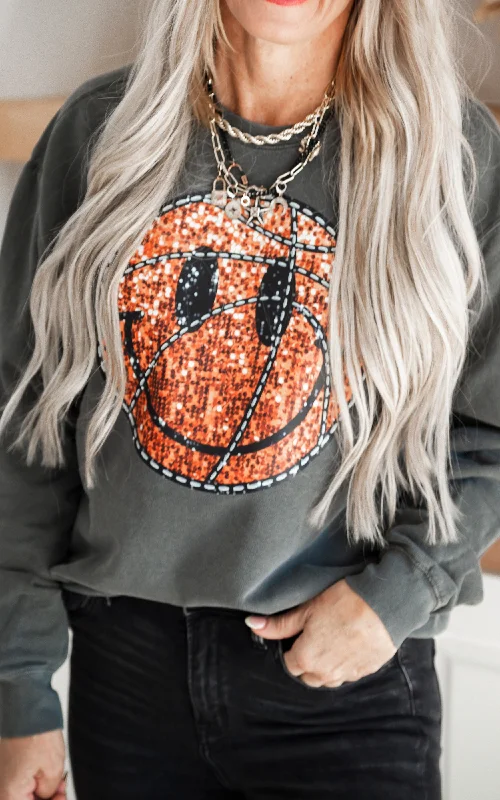 Sparkle Basketball Garment Dyed Sweatshirt | Comfort Colors Country