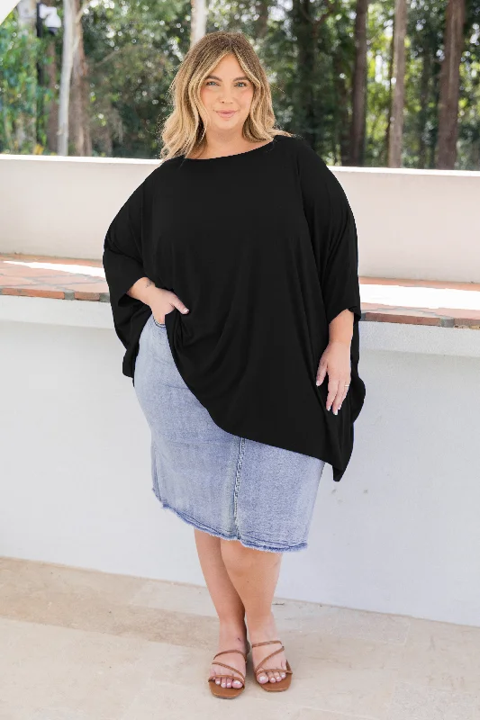 Harper Top | Black Cashmere