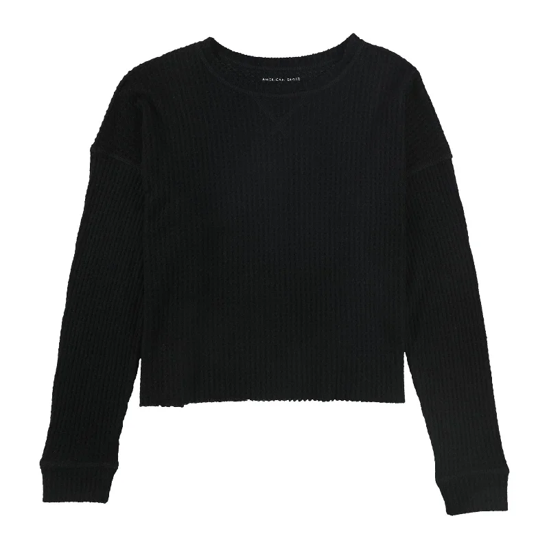 American Eagle Womens Solid Crop Top Blouse Women