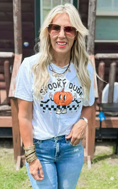 Spooky Dude Graphic T-shirt - Final Sale Feminine Women's Soft 