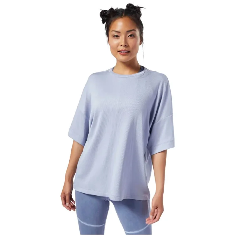 Reebok Womens Nature X Basic T-Shirt, Blue, XX-Small Trendy Women's 