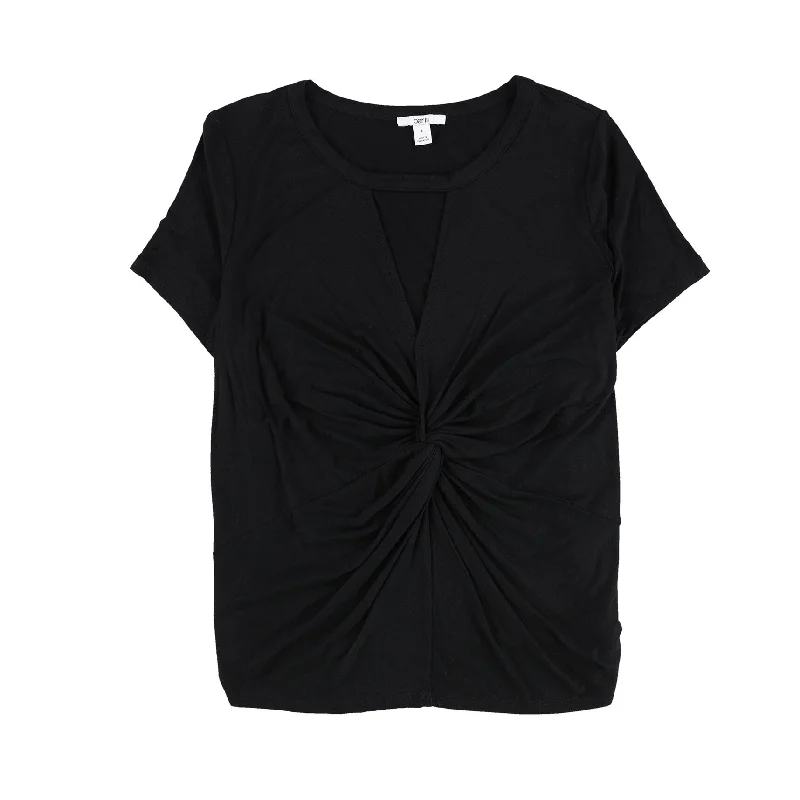 Bar Iii Womens Twist Front Embellished T-Shirt Cool Women's Skate