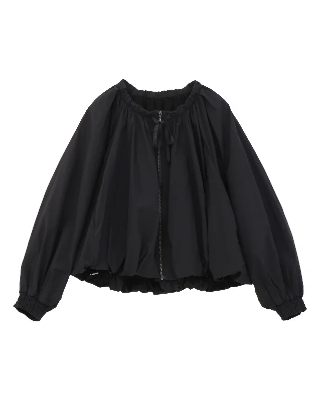 tucked taffeta balloon blouson Elegant Women's Formal 