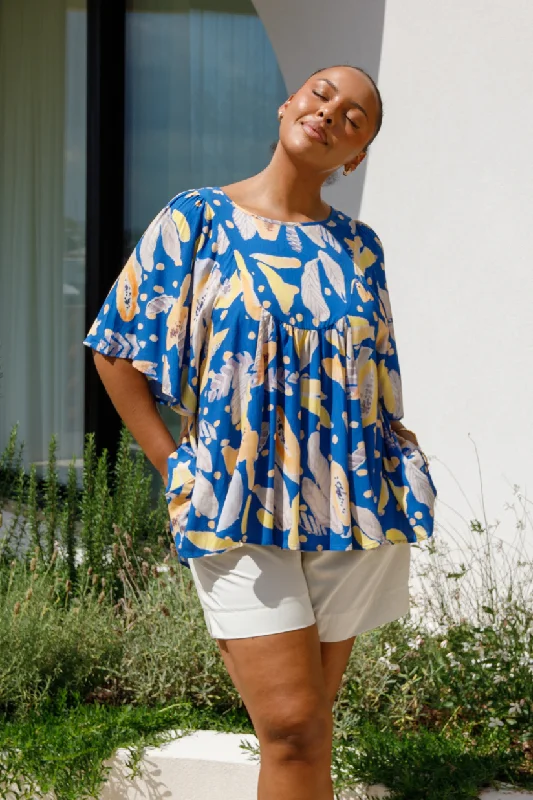 Isla Top | Blue Fruit Punch Hip Women's Retro