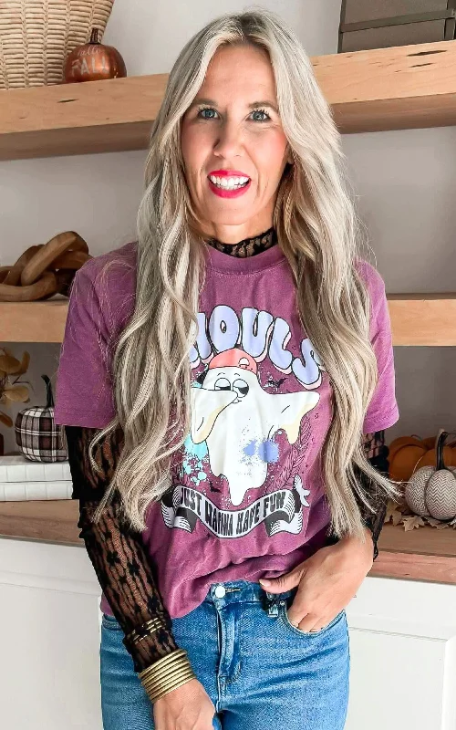 Ghouls Just Wanna Have Fun Garment Dyed Graphic T-shirt - FINAL SALE Sleek Women's 