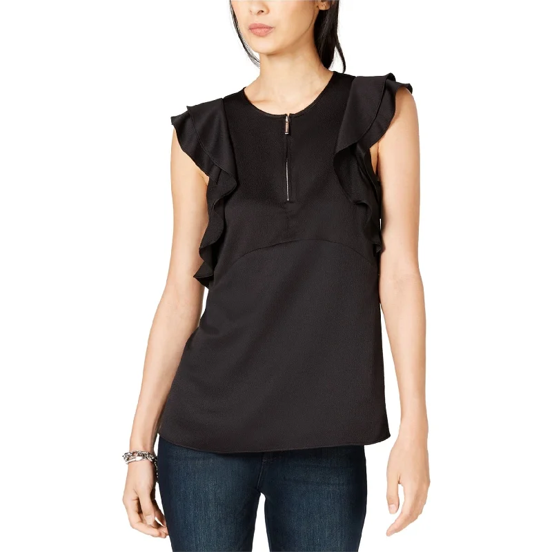 Michael Kors Womens Double Sleeve Ruffled Blouse garde