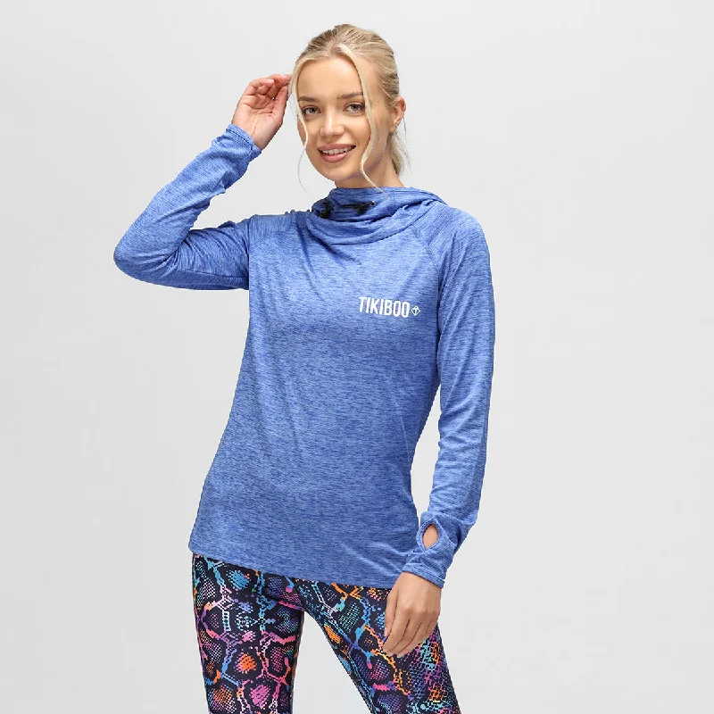 Sky Blue Cowl Neck Hoodie Australian Beach