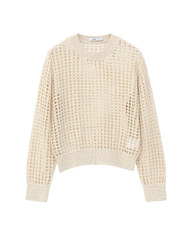 CROCHETED SWEATER 11392 Earthy Women's Hemp - based