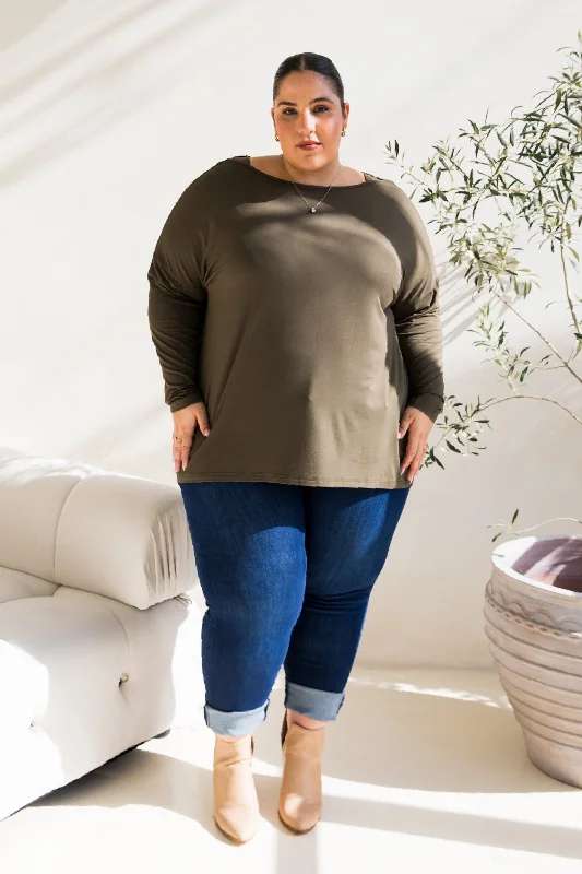 Pippa Top | Moss Green Stylish Women's Tropical 