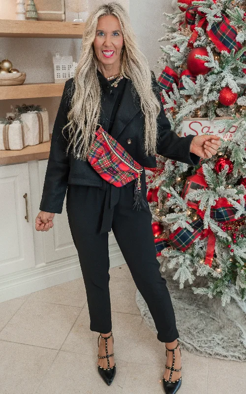 Double-Breasted Solid Crop Coat - Final Sale Classic Women's Tweed