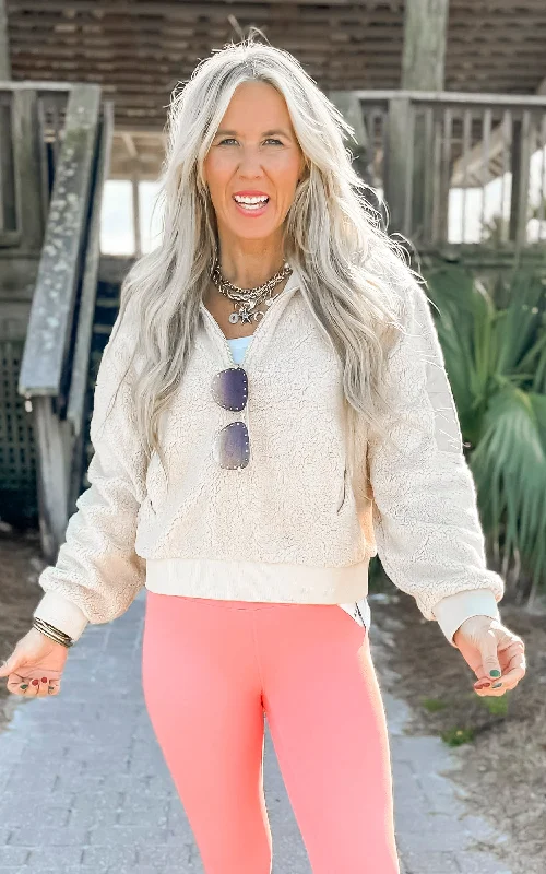 Micro Sherpa Quarter Zip Jacket | RAE MODE* - Final Sale Refined Women's 