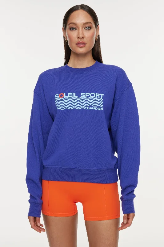 Classic Soleil Sport Crew Neck Sweatshirt - Spectrum Blue Refined Women's Classic 