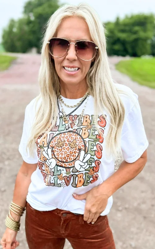 Feeling all the Peaceful Fall Vibes Graphic T-shirt - Final Sale Cozy Women's Winter