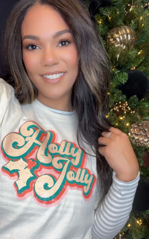 Holly Jolly Graphic T-shirt Laid - back Women's Vibe