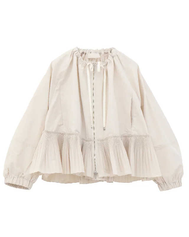 modern taffeta pleats blouson Bold Women's Animal Print