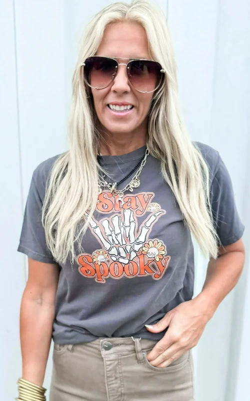 Stay Spooky Season Garment Dyed Graphic T-shirt - FINAL SALE French