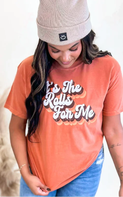 Its the Rolls for Me Garment Dyed Graphic T-shirt - Rust - Final Sale performance