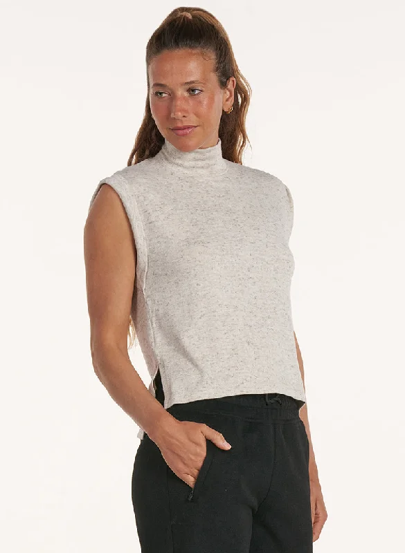 Mock Neck Muscle Tank Sustainable Organic