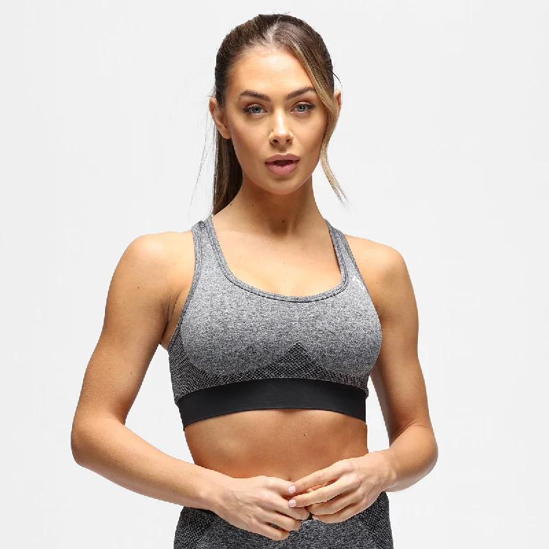 Charcoal Seamless Bra Practical Women's Quick - dry