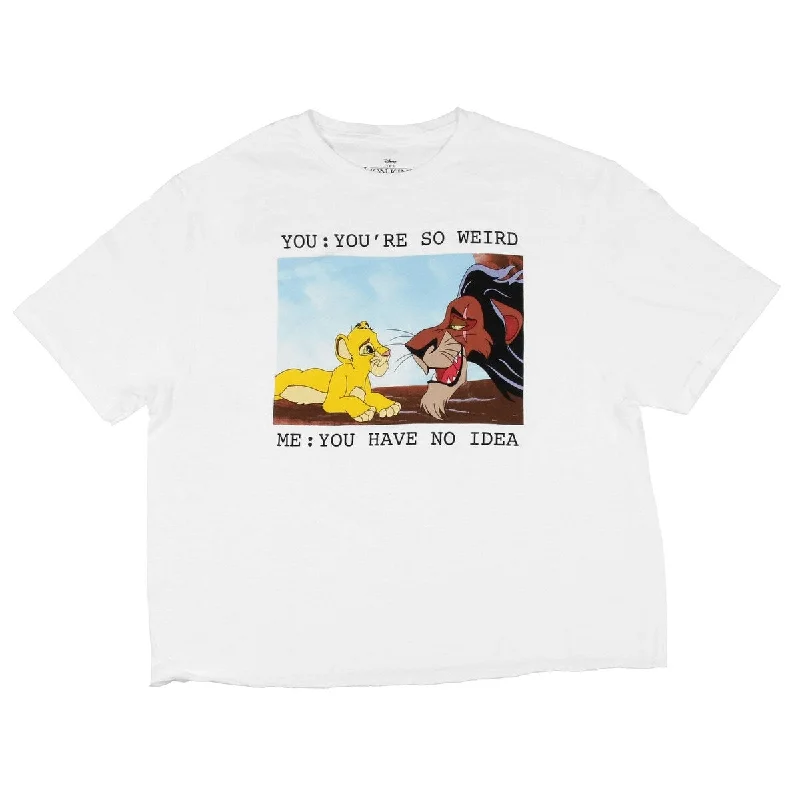 Disney The Lion King Junior's You're So Weird Crop Top T-Shirt Sleek Women's 