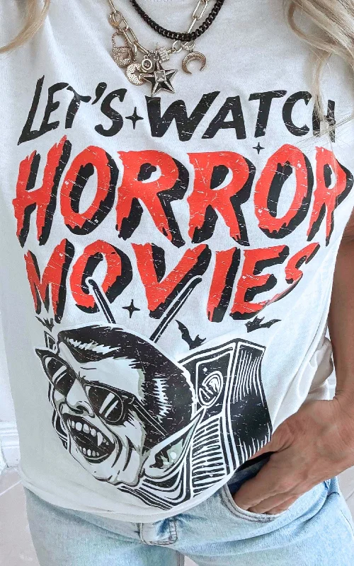 Lets Watch Horror Movies Together Graphic T-shirt - FINAL SALE Women