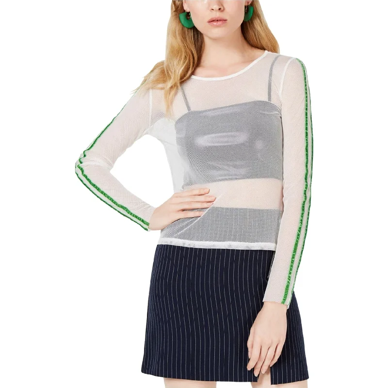 Project 28 Womens Mesh Pullover Blouse Dapper Women's Bow - adorned