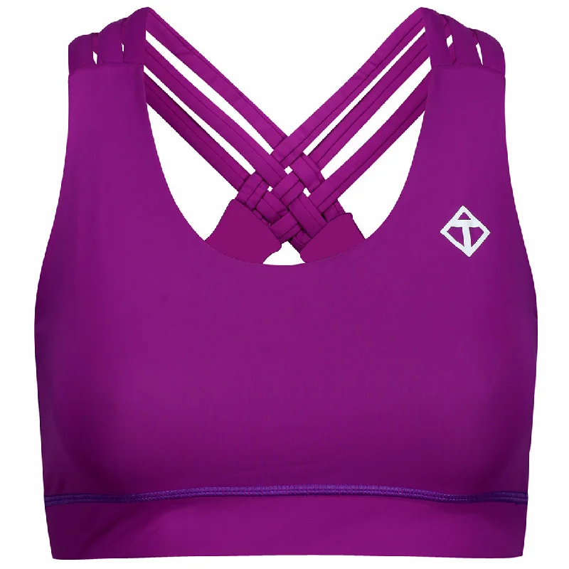 Purple Cross Back Bra Contemporary 