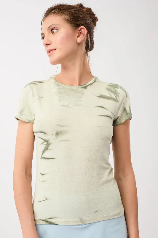 Batik T-Shirt (Tie-Dye Green) Hip Women's Retro