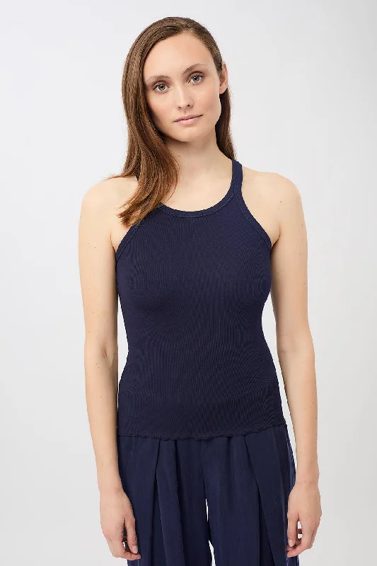 Ribbed Tank Top (Night Sky), GOTS Cool Women's Distressed