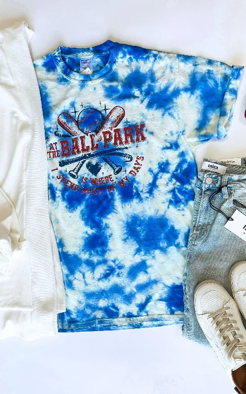 At the Ballpark Is Where I Spend Most of My Days Graphic T-shirt Relaxed Women's Beachy