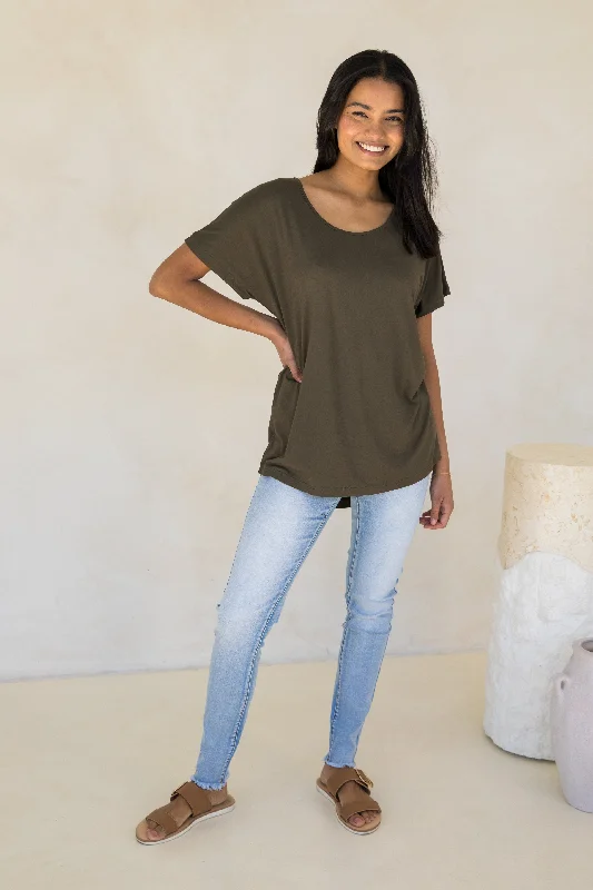 Destiny Top | Moss Green Modern Women's 