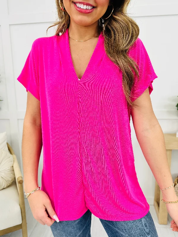 Timeless Twist Top- Multiple Colors! Geometric