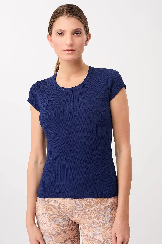 Piqué Roundneck (Sepia Ink), GOTS Sleek Women's 