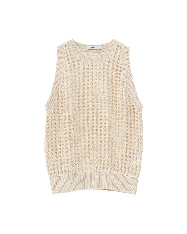 CROCHETED SWEATER TANK TOP 11391 Unique Women's Upcycled