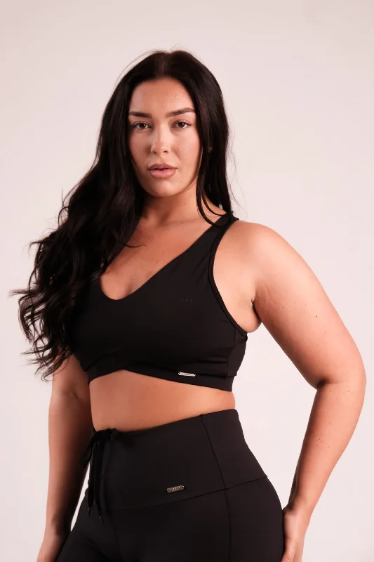 Tierra Sports Bra Black Sustainable Organic