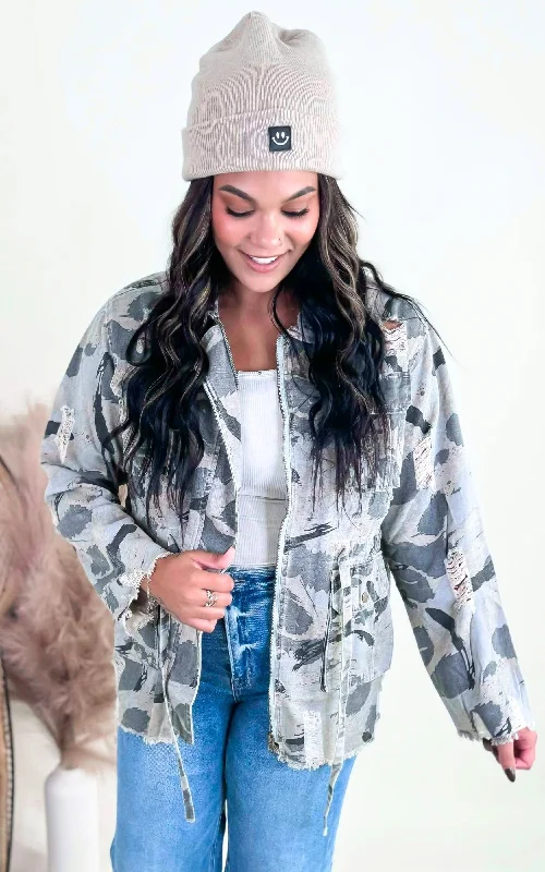 Vintage Camo Jacket - POL Refined Women's Hand - crafted