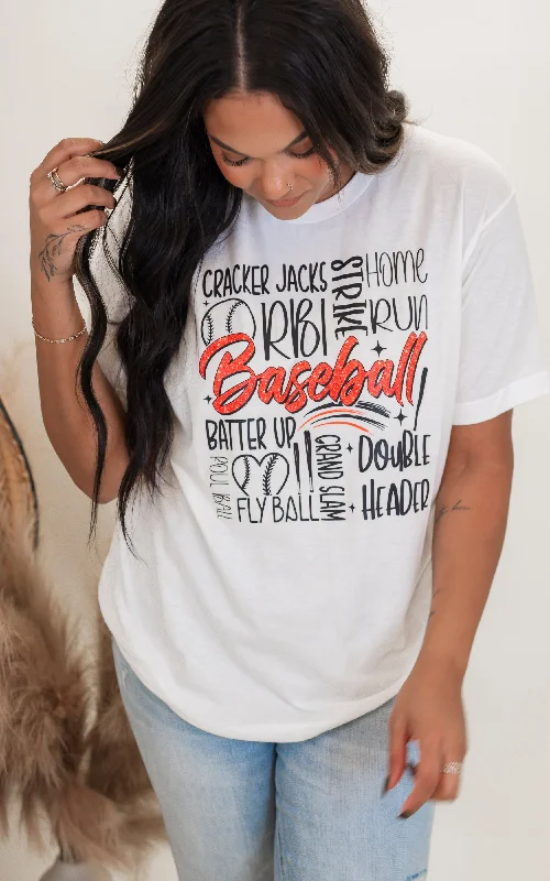 More Baseball Love Graphic T-shirt** Sporty Women's Tennis