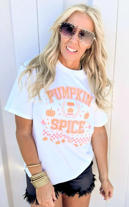 Pumpkin Spice Garment Dyed Graphic T-shirt - Final Sale Laid - back Women's Vibe