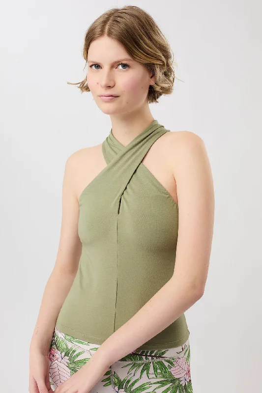 Tania Top (Mossy Bark) Preppy Women's College